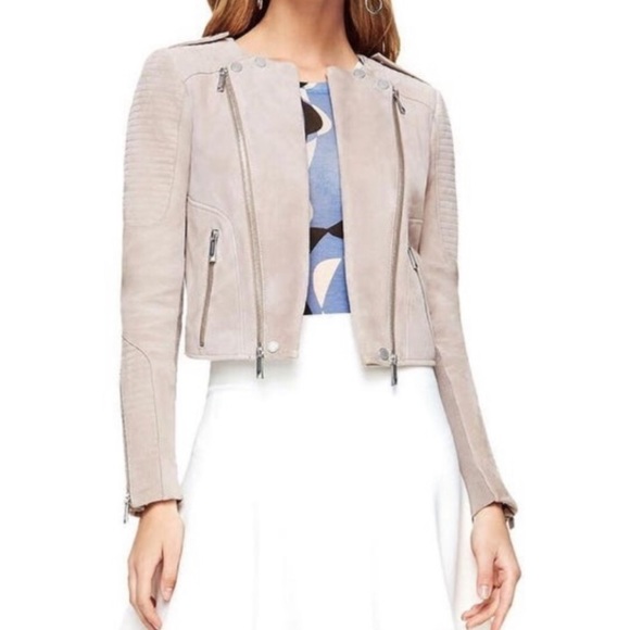 BCBG Joss Blush 100% Goat leather Jacket